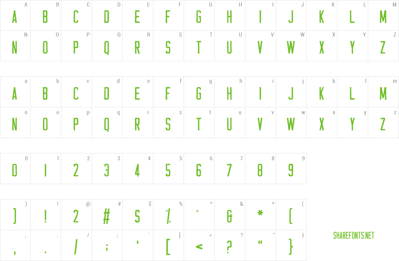 Font Casual Hardcore preview